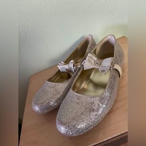 Michael Michael Kors Rover Day Ballerina Bowtie Flat Girls Flat Shoes Size 5 Use